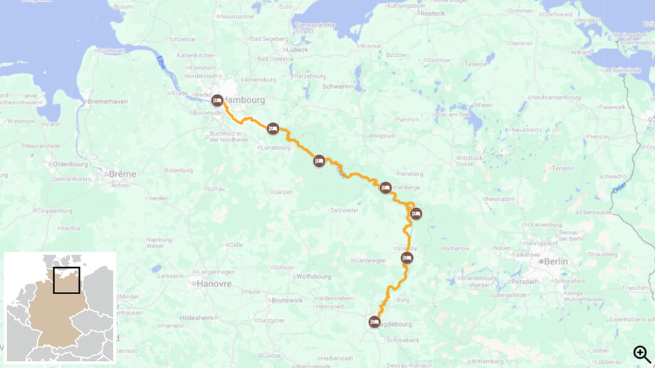 vélo Les rives de l'Elbe, de Magdebourg à Hambourg