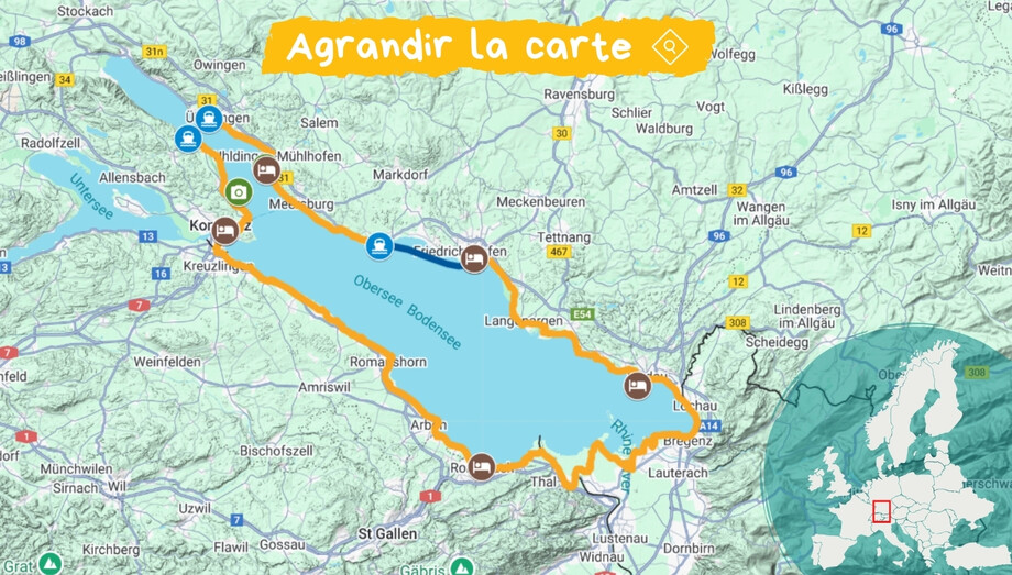 DEULV0014 TOUR DU LAC DE CONSTANCE A VELO CARTE 
