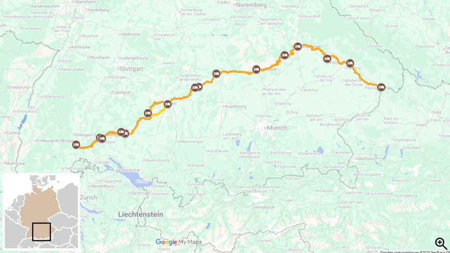 De la source du Danube à Passau à vélo