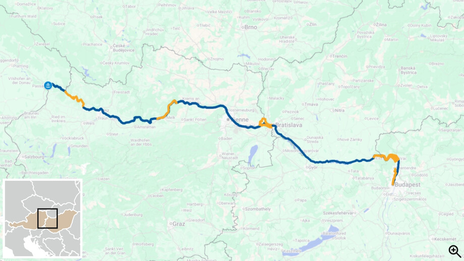 Croisière sur le danube, itinéraire à vélo