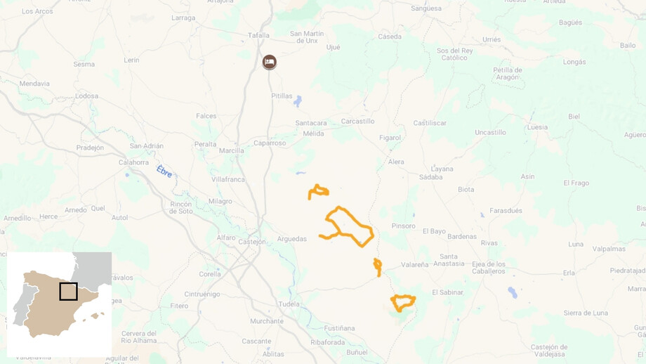 Désert des Bardenas carte