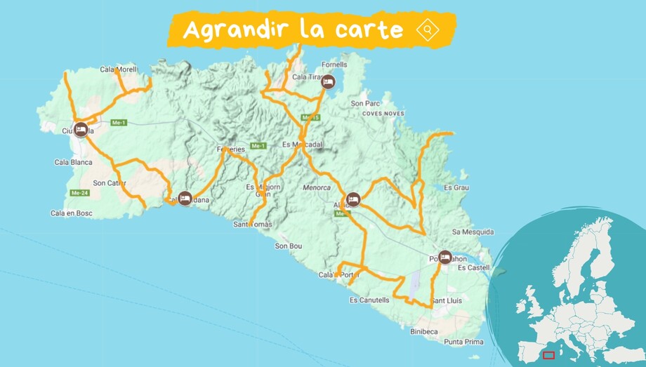 Itinéraire minorque à vélo