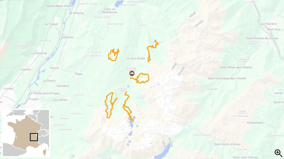 carte itinéraire randonnée belledonne 