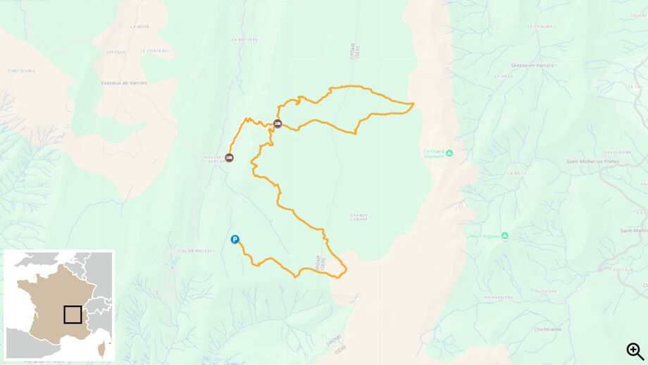 Escapade sur les Hauts Plateaux du Vercors à raquettes itinéraire