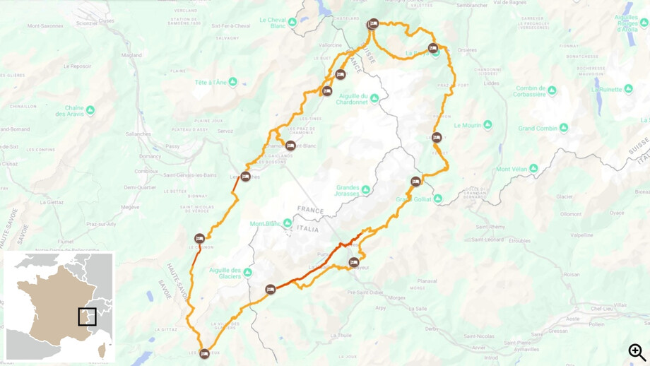 TMB sans guide - 11 jours - itinéraire