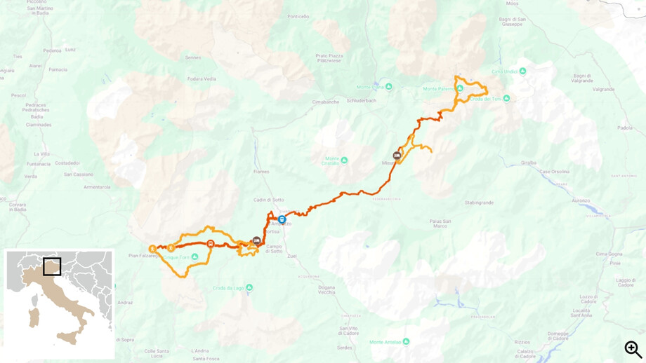 Dolomites de Cortina - itinéraire randonnée