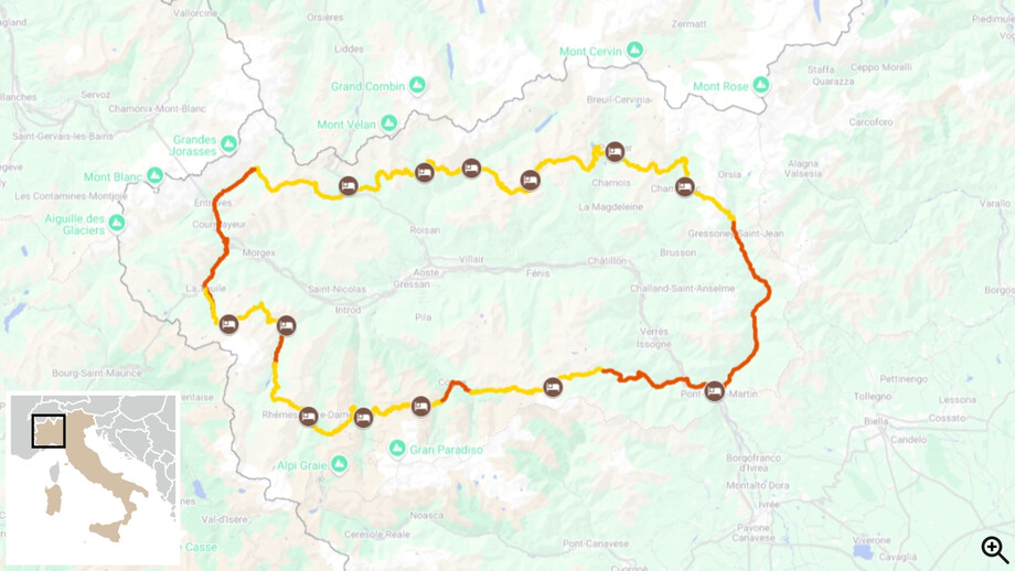 Le Tour des Géants en randonnée itinéraire randonnée en groupe