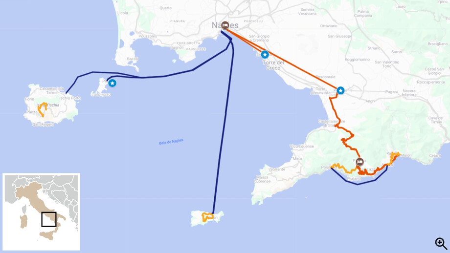 Naples, Capri, Pompéi et la côte amalfitaine itinéraire en randonnée