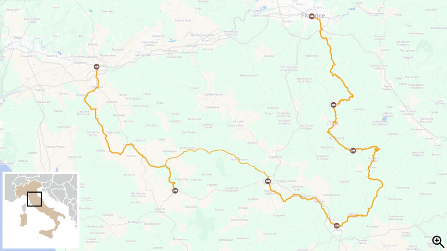 Tuscany Pisa Florence bike trip