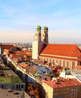 Vue aérienne de Munich et de la Frauenkirche © Eurobike
