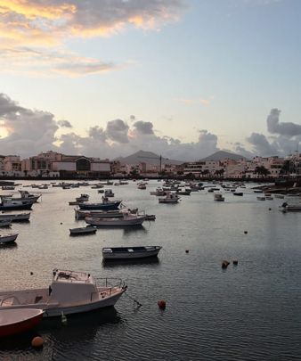 J7 Coucher soleil Arrecife port Lanzarote © David Praire