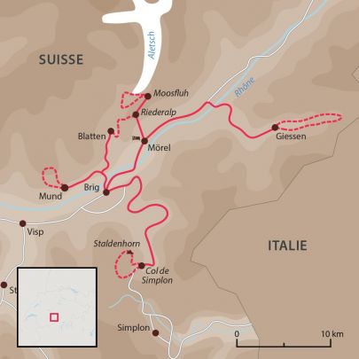 Carte du voyage Remise en forme à Aletsch