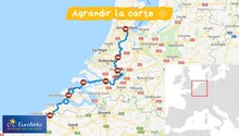 Carte Amsterdam Bruges à vélo