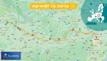 Carte Danube Passau Vienne vélo