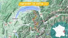 Carte du lac Léman à Chamonix