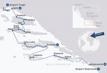 Itinéraire des Perles de la Dalmatie à vélo et bateau Itinéraire des Perles de la Dalmatie à vélo et bateau
