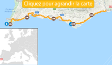 Carte itinéraire cote algarve ecovia Carte itinéraire cote algarve ecovia