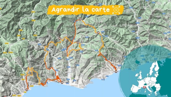 Itinéraire la Ligurie, de Menton à San Remo