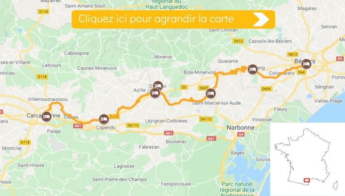 Itinéraire du Canal du midi en famille de Carcassonne à Béziers
