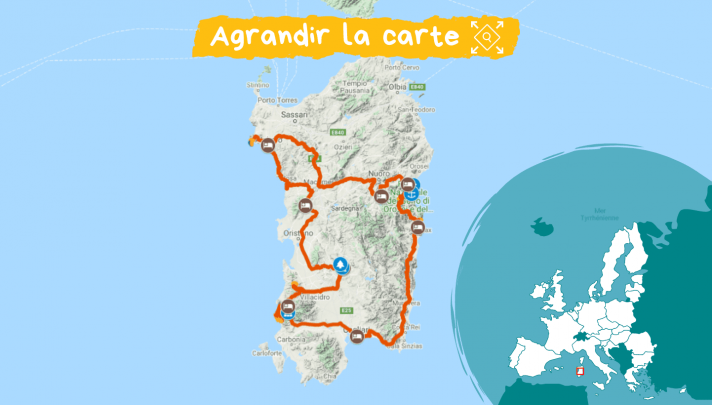 Carte Sentiers de Sardaigne