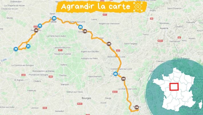 Itinéraire La Loire à vélo de Nevers à Blois