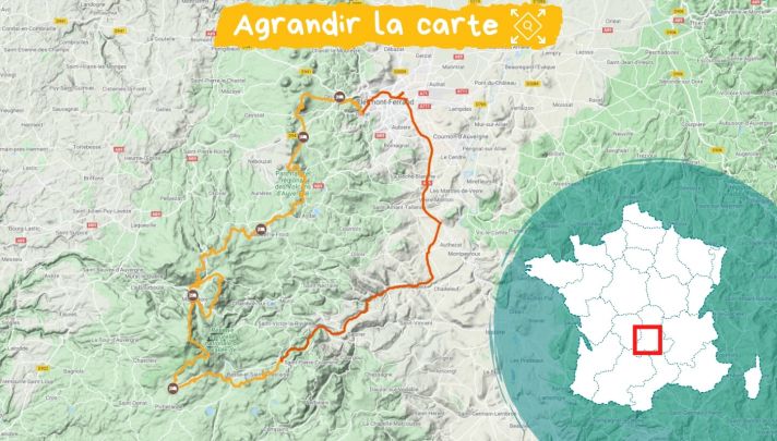 Itinéraire Parc des volcans d'Auvergne