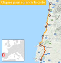 Itinéraire vélo Porto Lisbonne Itinéraire vélo Porto Lisbonne