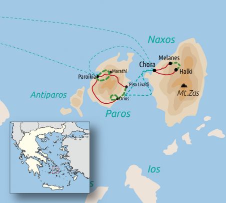 Itinéraire des Cyclades en famille: Naxos et Paros
