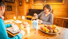 Petit-déjeuner du gîte-hôtel Arcanson