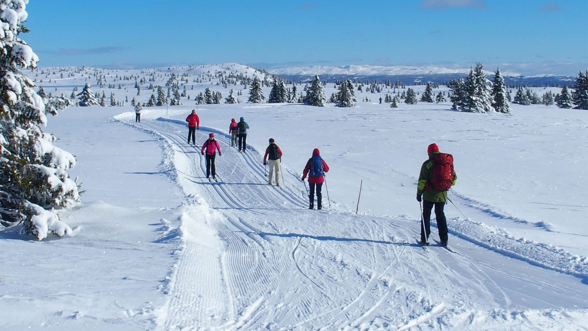 skieurs golsfjellet norvege