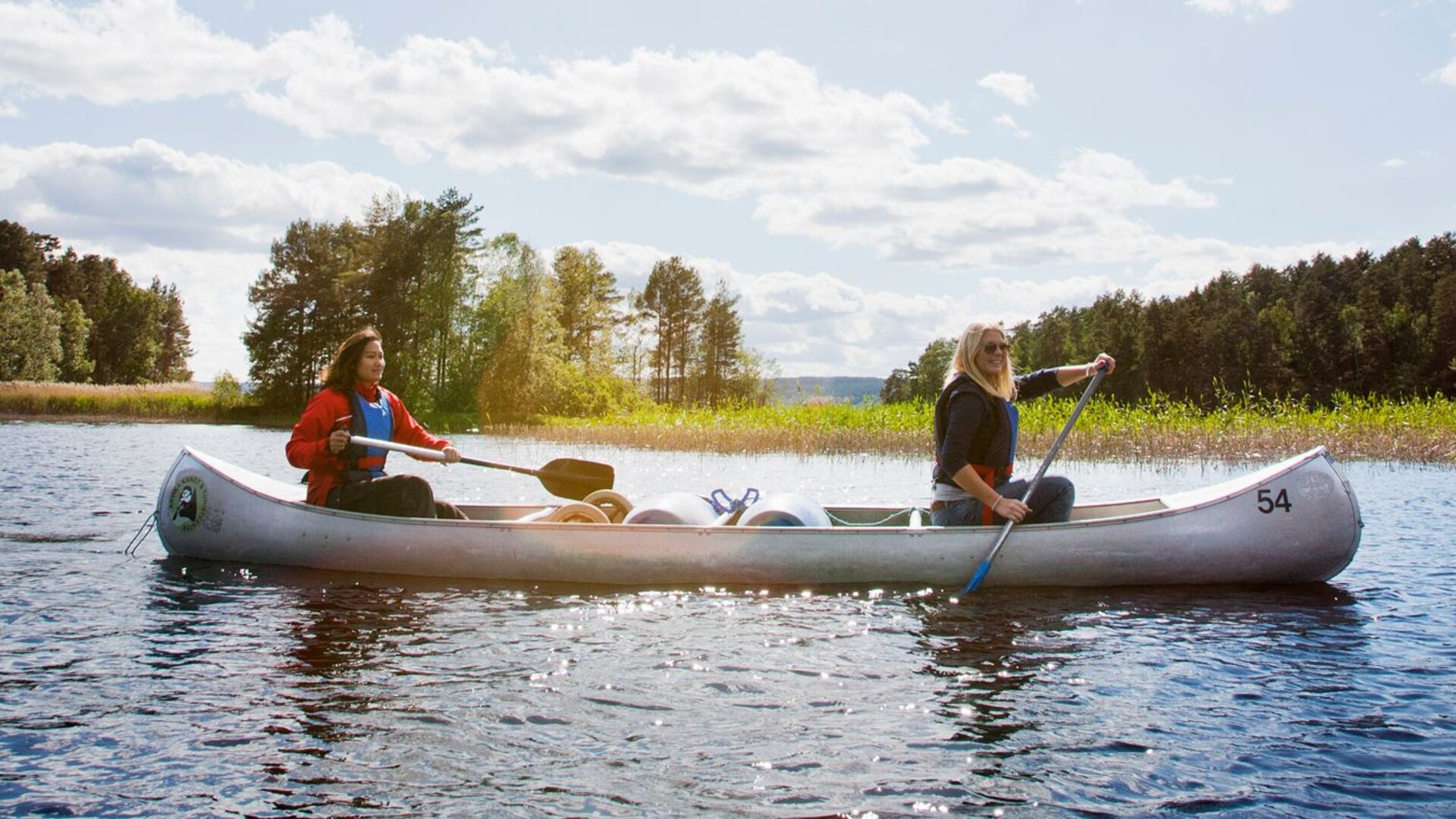 Faire du Canoë sous le soleil de Suède