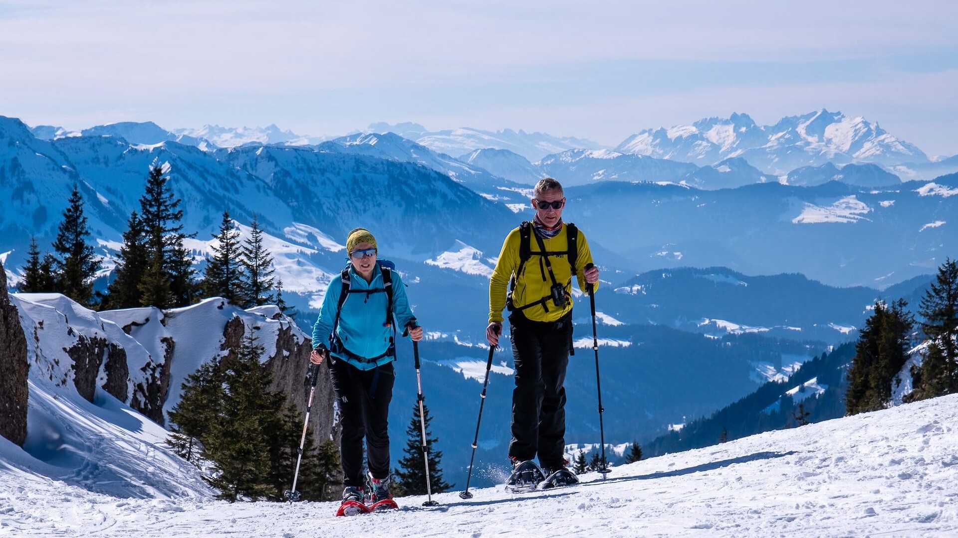 Groupe randonneurs raquettes Bregenzerwald © Gregory Rohart