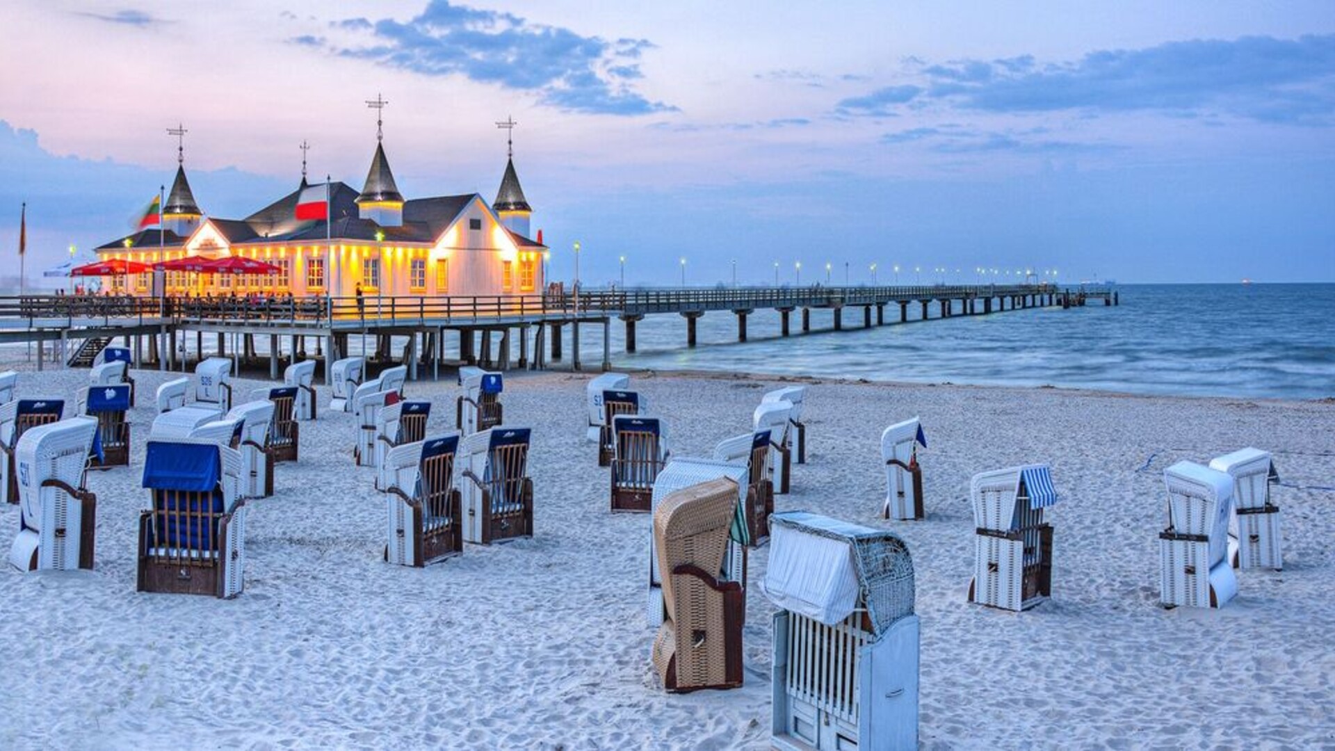 La jetée d'Ahlbeck sur l'île d'Usedom, en Allemagne 