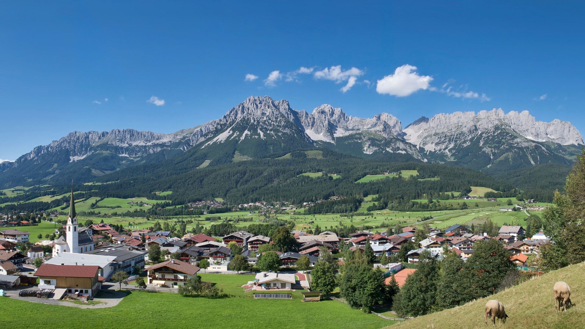 Le village d'Ellmau et le massif du Kaisergebirge