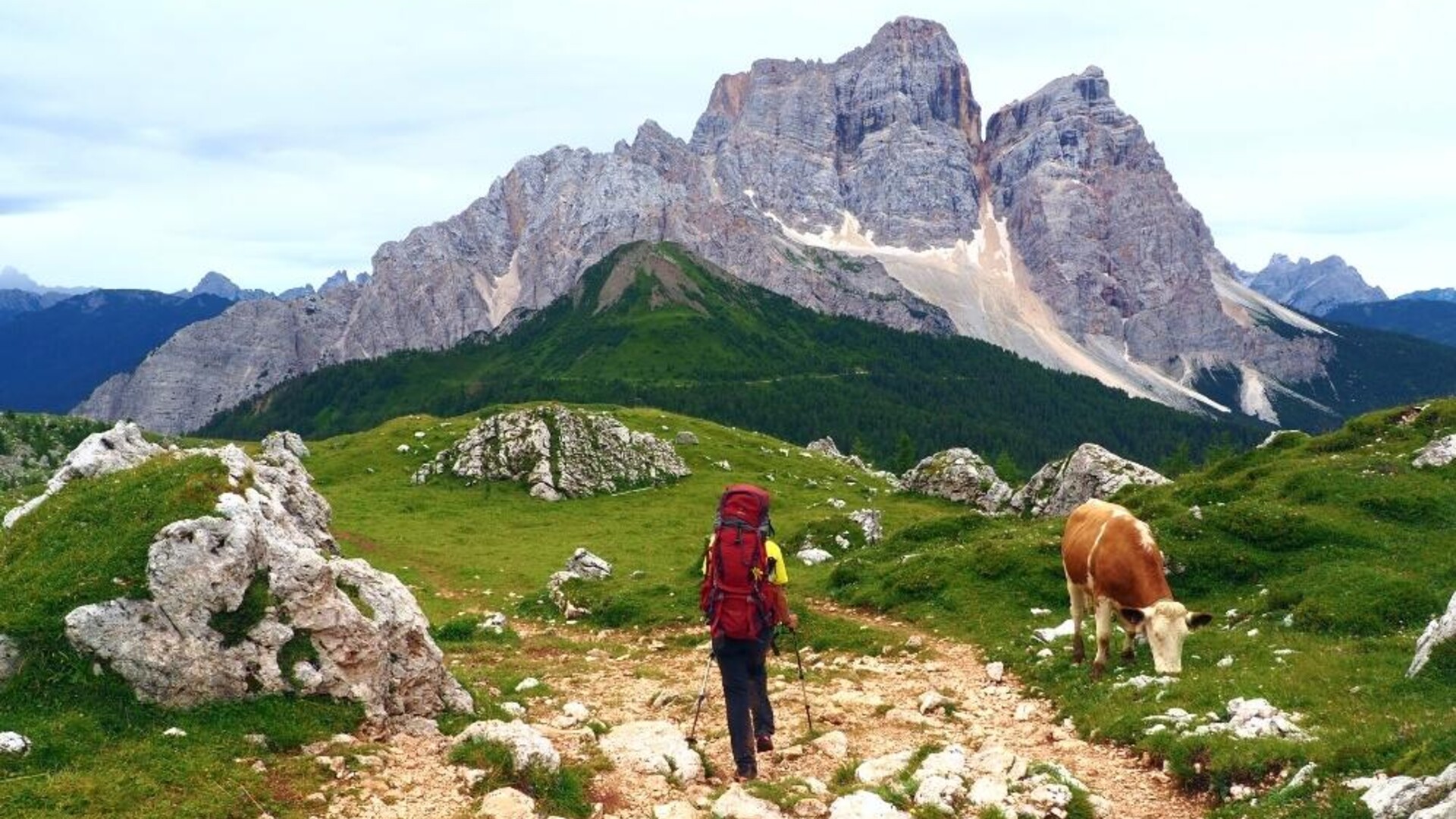 Randonnée sur l'Alta Via 1 des Dolomites en Italie