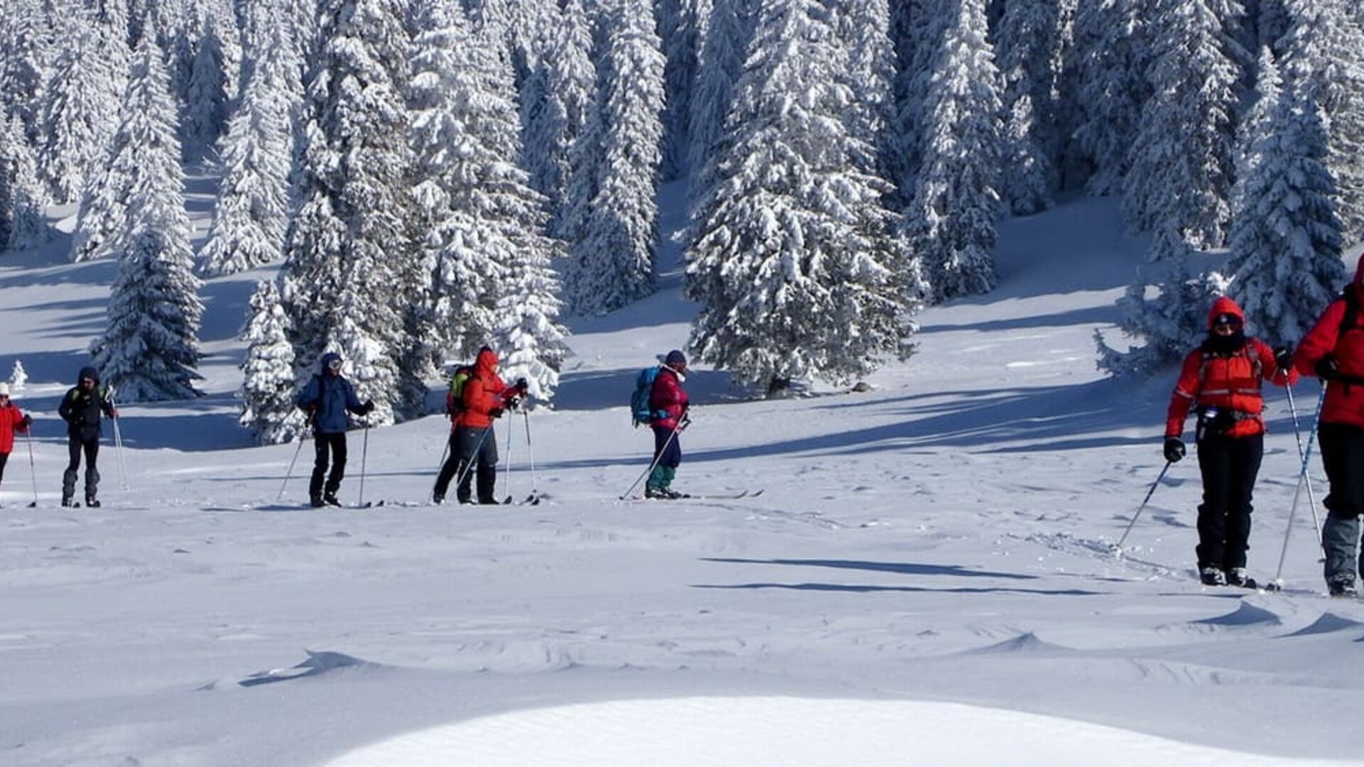 Ski de randonnée nordique guidé sur les crêtes du Jura