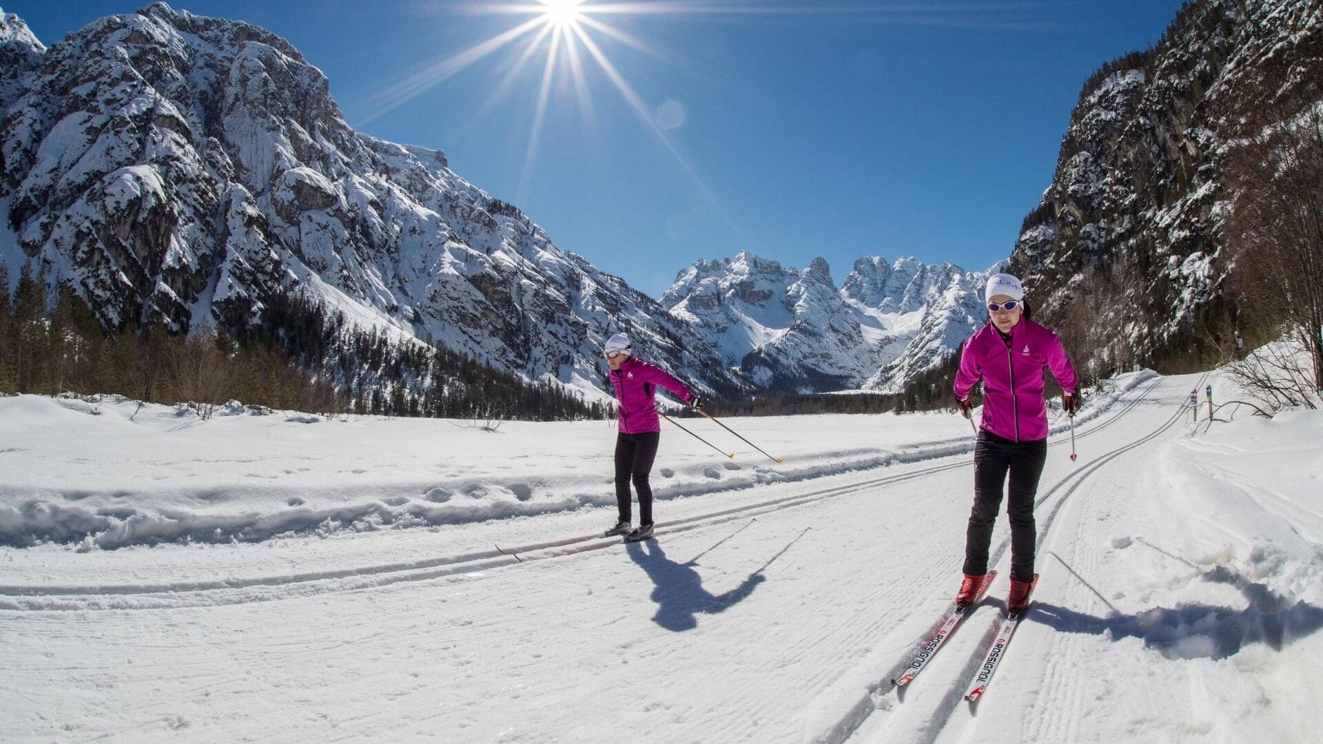 Ski de fond dans les Dolomites