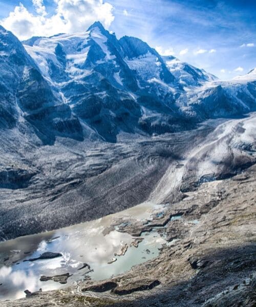 Vue sur les glaciers 