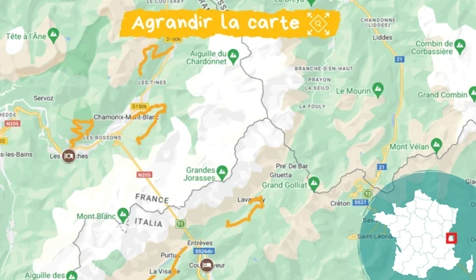 carte trek facile massif mont blanc carte trek facile massif mont blanc