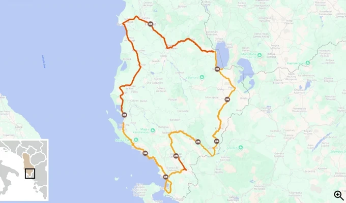 tour de l'Albanie à vélo en liberté