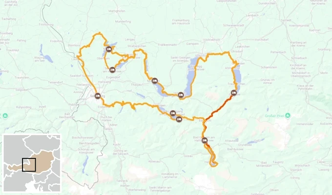 Chœur de Salzbourg et lacs du Salzkammergut itinéraire vélo 