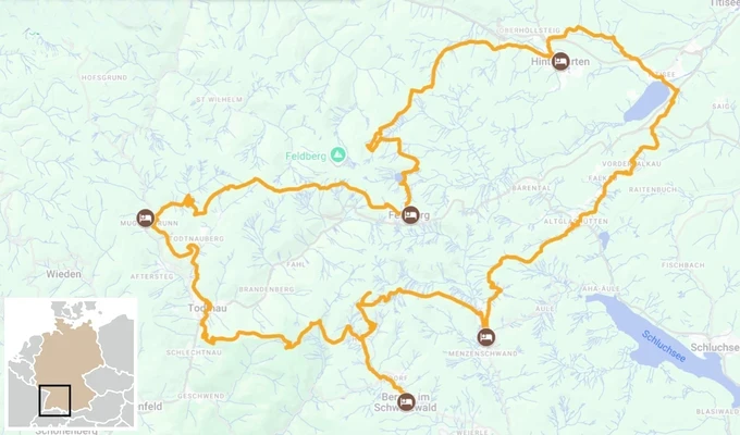 itinéraire randonnée en foret noire allemagne