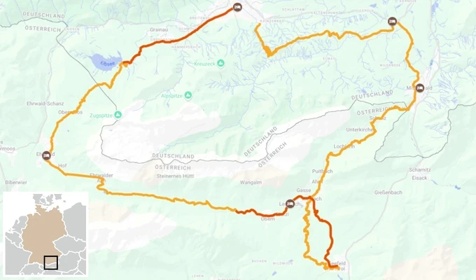 Tour de la Zugspitze, Garmisch et Leutasch