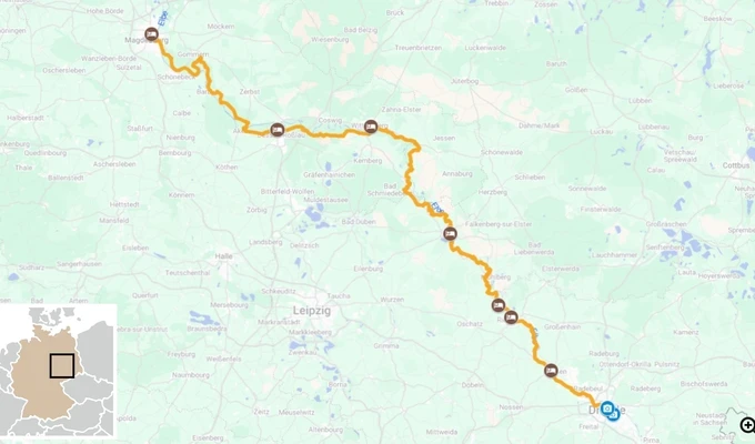 L'Elbe de Dresde à Magdebourg itinéraire vélo