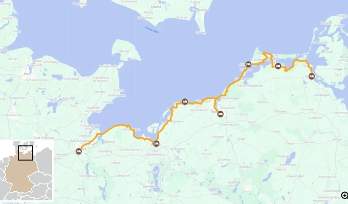 De Lübeck à Stralsund, les côtes de la Baltique itinéraire vélo