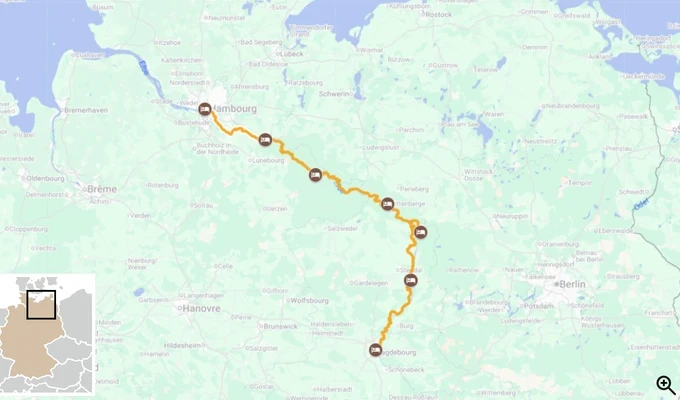 vélo Les rives de l'Elbe, de Magdebourg à Hambourg