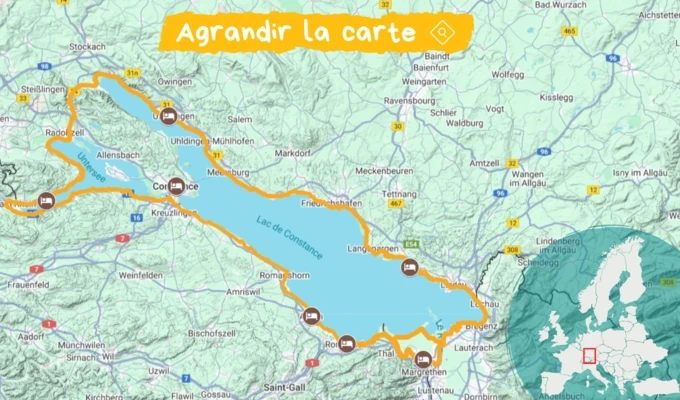 CARTE LAC DE CONSTANCE
