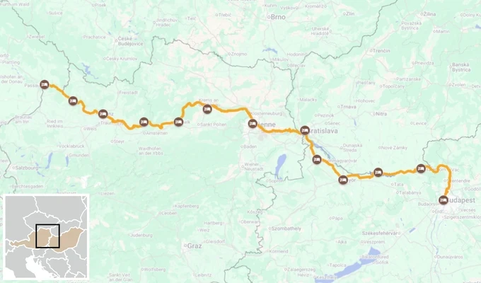 Le Danube de Passau à Budapest à vélo