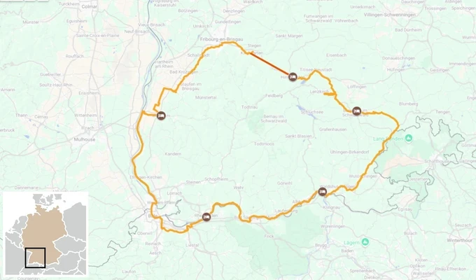 Tour de la Forêt Noire à vélo itinéraire