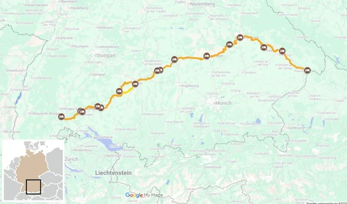 De la source du Danube à Passau à vélo